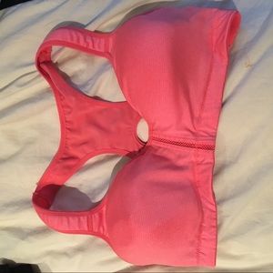 Pink sports bra